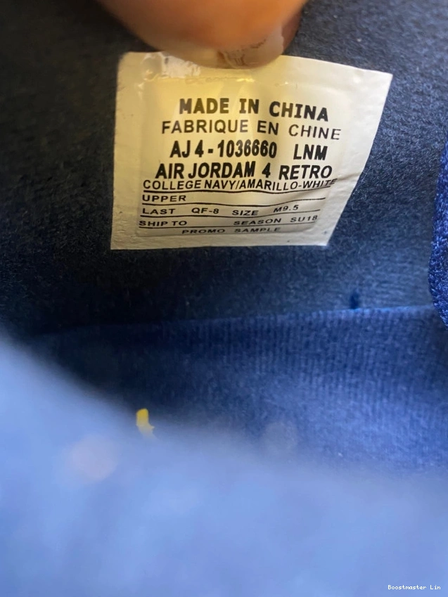 Boostmaster lin AJ4-1036660 Air (PE) Jordan 4 Michigan Retro 0816